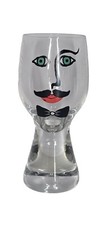 VTG Kosta Boda Sea Glasbruk Mans Face Mid Centry Modern Barware Glasses MCM picture