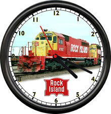Rock Island Rocket Railroad Railway Train Car Conductor Chicago Sign Wall Clock picture