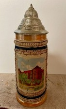 Vintage Gerz Beer Stein with Pewter Lid West Germany about 9 1/4