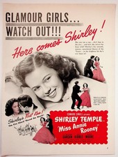 Shirley Temple Miss Annie Rooney 1940s Vintage Movie Ad picture