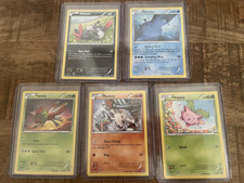 MISCUT Pokemon Steam Siege Lot Of 5 Square Cut ERROR With Printing Dots picture