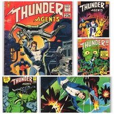 Thunder Agents Lot of 5 #1 8 12 15 (VG-) & Dynamo # 3 (VG+) Wally Wood Tower Com picture