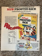 1975 Kellogg's Frosted Rice Newspaper Ad and Coupon Tony Jr. picture