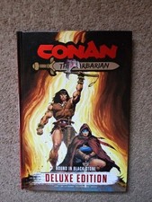 CONAN THE BARBARIAN BOUND IN BLACK STONE DELUXE EDITION TITAN COMICS picture