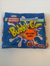 Vintage 1989 Rare Fleer DUBBLE BUBBLE Original Bubble Gum 6 1/4oz. SAMPLE Bag picture