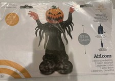 53 Halloween Pumpkin Scarecrow Air-Filled Balloon Decoration New In Package picture