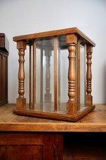 Vintage Odd Fellows Ballot Box Glass Display Case Antique wood Cabinet safe picture