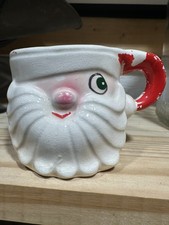 Vintage Holt Howard White Beard Winking Santa Mug MCM Christmas 1959 Japan picture