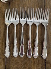 Wallace Deep Silver Centennial Silverplate Salad Forks - Set of 6 picture