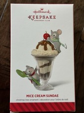 HALLMARK 2014 MICE CREAM SUNDAE ORNAMENT picture