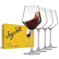 JoyJolt Layla Italian Red Wine Glasses, Set of 17 Oz, Clear Glasses picture