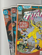 Team Titans #2 #19 #23 DC Comic Book (9.0) Very Fine/Nearmint+ Def Leppard ad picture