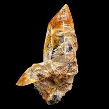 “Golden Guardian”Mini Ganesh Himalayan Iron Oxide Sidecar Akashic Quartz Crystal picture