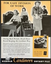 1943 Diebold Cardineer Rotary File Easy Division of Work Canton OH Vtg Print Ad picture