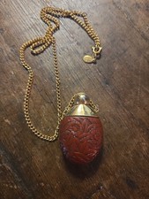 ANTIQUE ESTEE LAUDER CINNABAR PERFUME NECKLACE picture