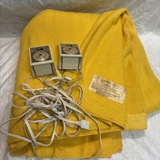 VINTAGE 1960’s Northern Automatic Dual Control Acrylic  Electric Blanket GOLD picture