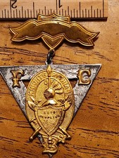 Knights of Pythias FCB Fraternal Medal/Jewel Pendant Badge Pin Antique Rare  picture