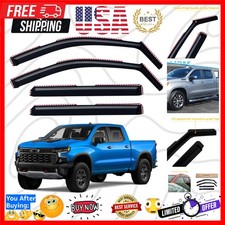 in-Channel Window Visors Rain Guards for 2019-2026 Chevy Silverado/GMC Sierra... picture