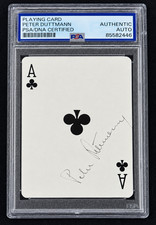Signed Peter Duttmann WWII Luftwaffe Fighter Pilot Ace Playing Card WW2 Auto PSA picture