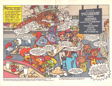 1987 NBC Saturday Morning Cartoons 2pg PRINT AD - Foofur Smurfs Gummi Bears Alf picture