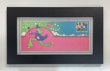 1968 Original Peter Max Envelope Framed with 1974 Peter Max Postal Stamp picture