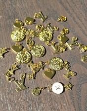 LV Lot of 35 KeychainCharm Gold Metal 15mm picture