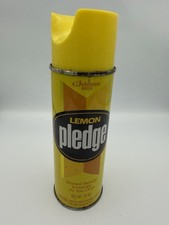 Vtg 1979 LEMON Pledge Furniture Polish Spray Can 1970’s Set Prop 14 oz Near Full picture