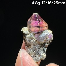 Natural Super Seven Amethyst Quartz Crystal Cluster on Matrix Mineral Specimen picture
