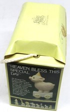 VTG 1985 Enesco Precious Moments Birthday Series Train Pig Age 3 Year Old picture