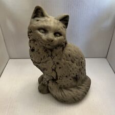 Cat Statue Stone Solid Rock Stoneworks Garden Figurine  Statuary Kitty picture