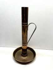1 Tommi Parzinger Solid Brass Handled 10” Candlestick For Dorlyn Silversmiths picture