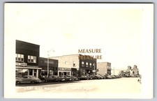 C.1950 RPPC BAKER, MT MAIN STREET LAKE THEATRE, CARS, SIGNS PHOTO Postcard P57 picture