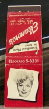 Vintage Matchbook K4 New York City Eleanor's Friendliest Place In Town Pretty picture