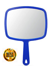 American Old Hand Mirror, Handheld Mirror with Handle Blue picture