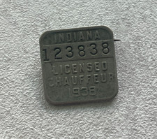 1938 Indiana Licensed Chauffeur Badge L2 picture