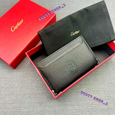 Cartier Black Leather Cardholder - Must De-New in Box, Rare Promotion Gift picture