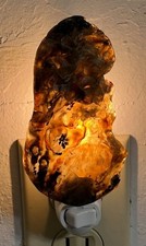 Large Montana Moss Agate Night Light, Yellowstone River stone picture