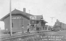 Railroad Train Station Rock Island Depot Lone Wolf Oklahoma OK - Reprint picture