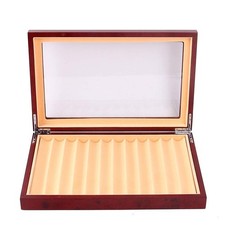 12 Slots Fountain Pen Wood Display Tray Case Organizer Storage Collector Box Red picture