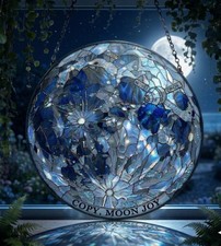 Artemis II Moon Mission Suncatcher Stained Glass Style Space Window Decor Gift picture