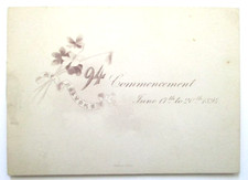 1894 Mt. Holyoke College Commencement Program Booklet - Massachusetts picture