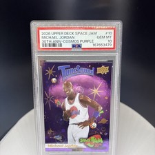 2026 UD SPACE JAM 30TH ANNIVERSARY COSMOS PURPLE #10 MICHAEL JORDAN PSA 10 picture
