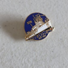 Jacques Cousteau's Calypso 50th Anniversary Research Vessel Pin Vintage Ship picture