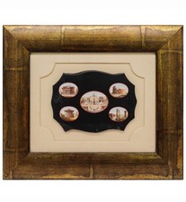 19thC Italian Grand Tour Micro Mosaic Plaque Rome Landmarks Vatican Colosseum picture