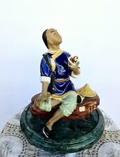Vintage Chenese Porcelain Figurine Student Shiwan Pottery picture
