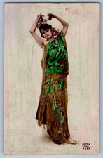 c1930's Pretty Woman Traditional Dress Opera Paris RPPC Photo Vintage Postcard picture