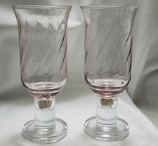 Vintage Homeco Dusty Plum / Lavender Peg Light Votive Holder Pair w/ Grommets picture