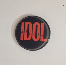 Vintage Billy Idol logo Pinback Button Dated 1983  1.25 Inch  Personalities Inc picture