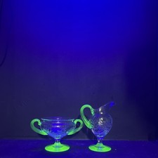 Old vintage uranium glass set OR1 picture
