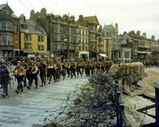 US Soldiers Marching just before D-Day June 1944 8x10 World War II WW2 Photo 675 picture